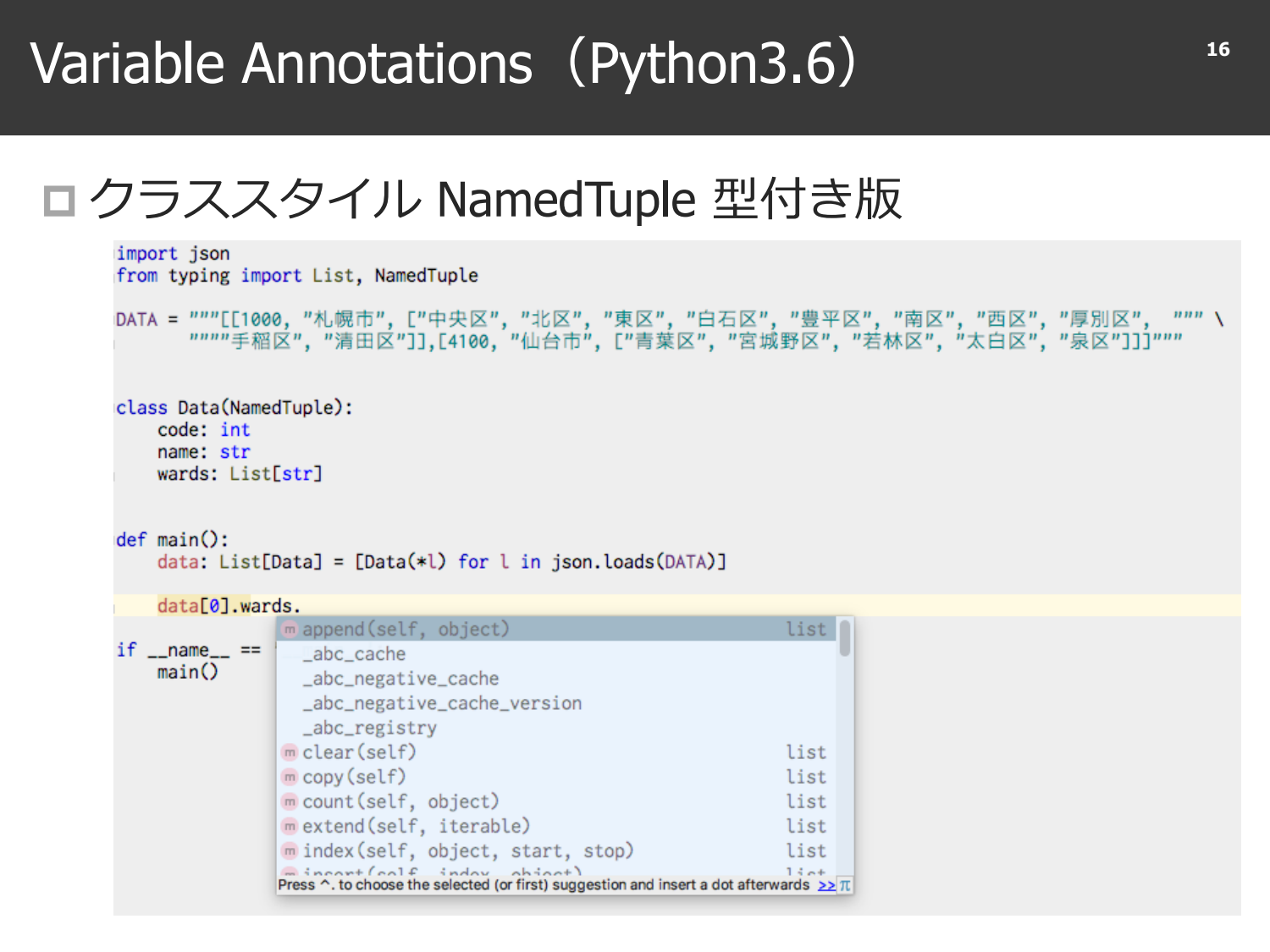 Python Type Annotation page 17